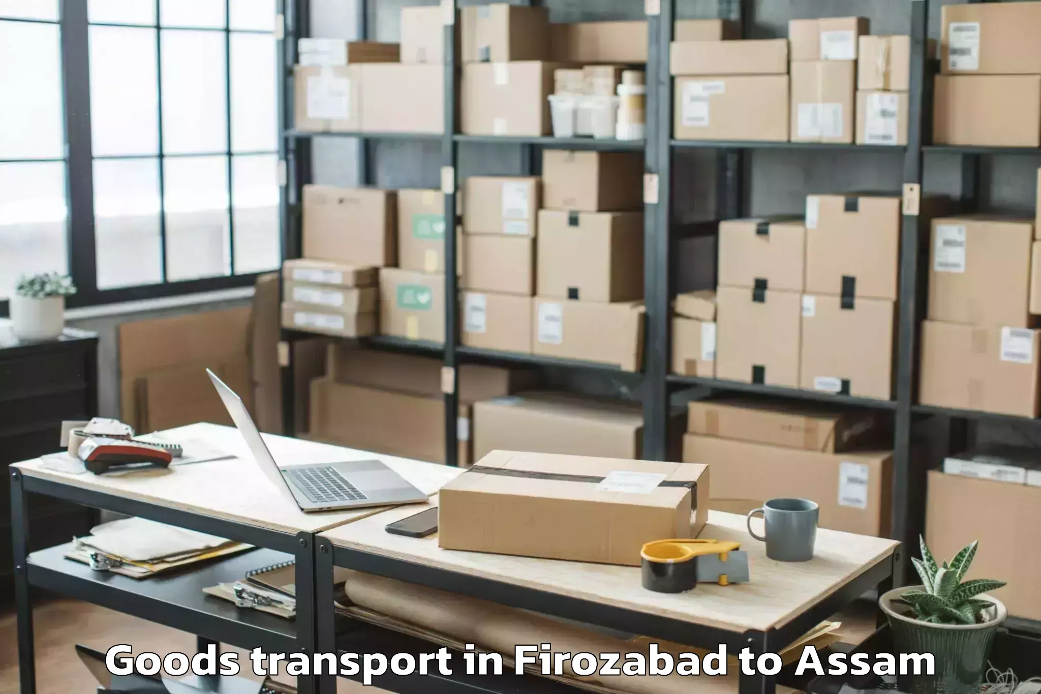 Easy Firozabad to Goshaingaon Goods Transport Booking